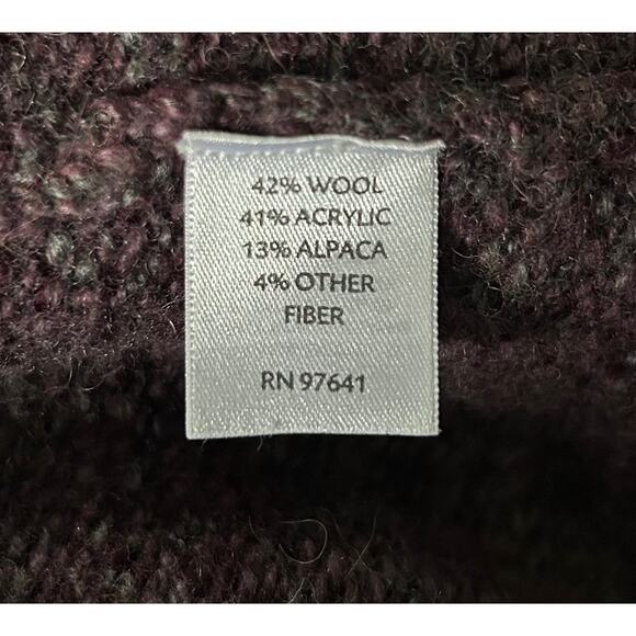 J. Jill Women’s Size Large Alpaca Wool Blend Purple Cardigan Sweater‎ - Picture 7 of 7